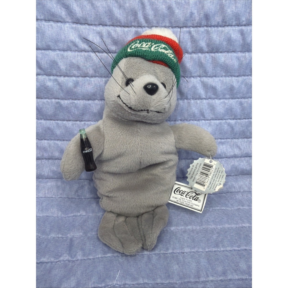 Vintage 1997 | Coca-Cola Seal Bean Bag | Winter | Christmas | Ski Cap